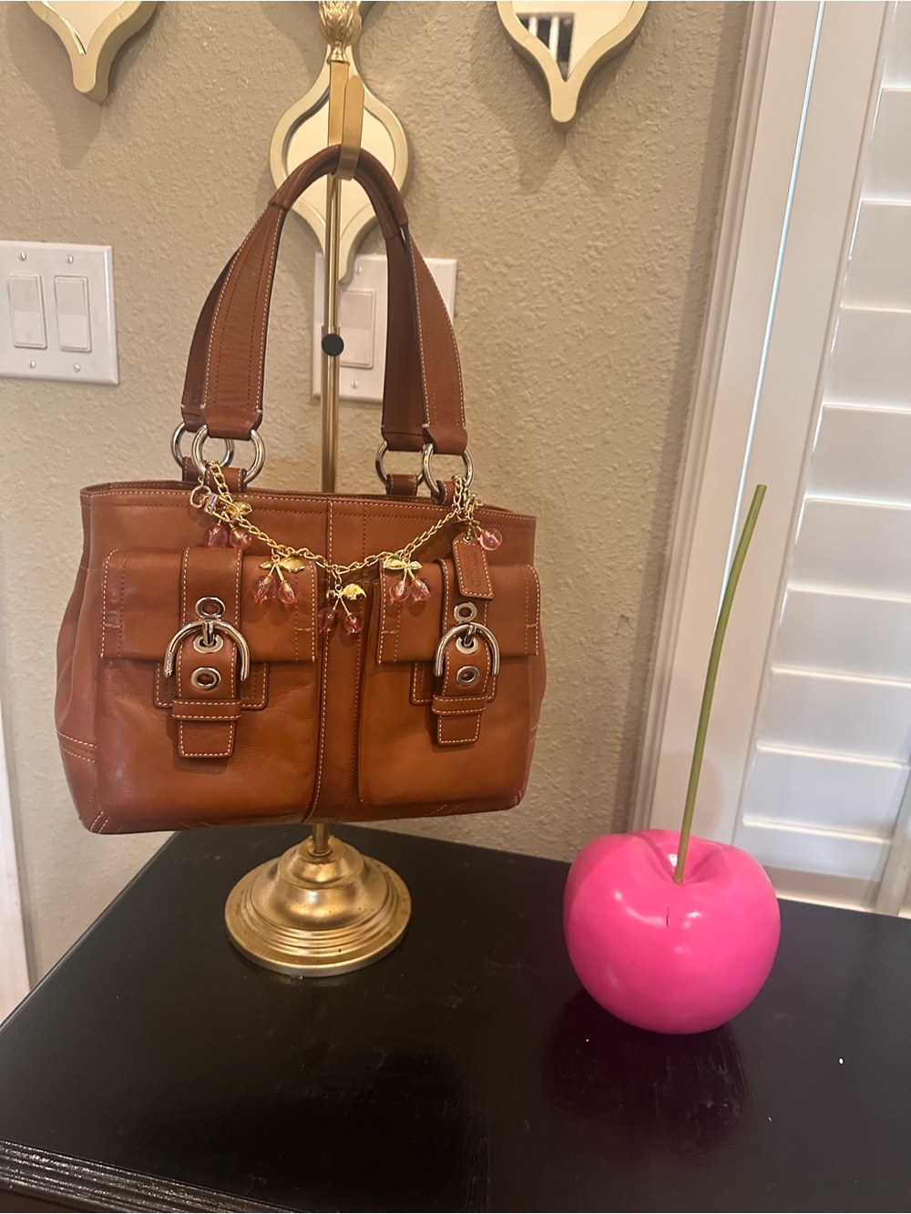 Coach soho leather shoulder bag